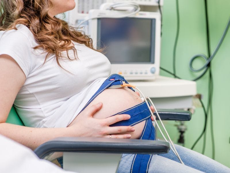 pregnant woman being monitored