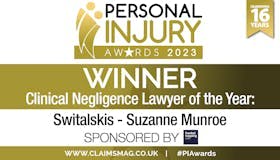 Award for the winner of Clinical Negligence Lawyer of the Year 2023