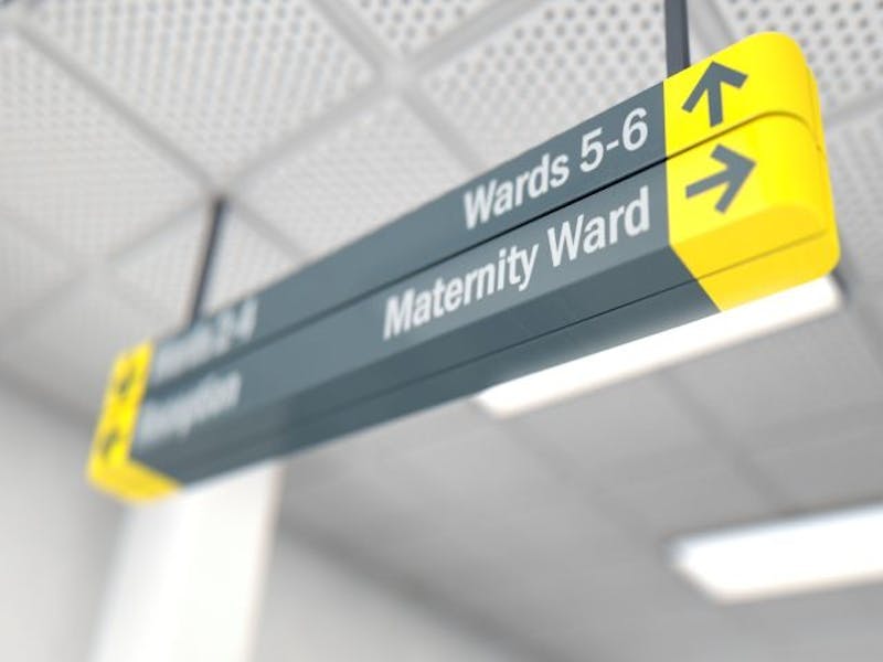 Image of Maternity ward sign