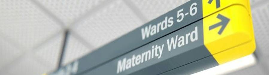 Maternity ward sign