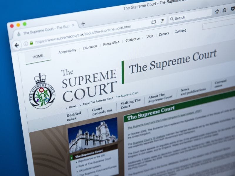 image of Supreme Court website